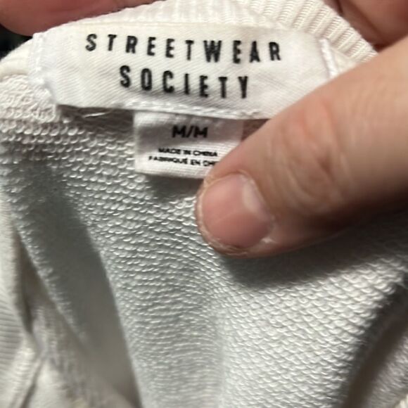 Streetwear Society - crop white Roses sweatshirt - M - Picture 5 of 5